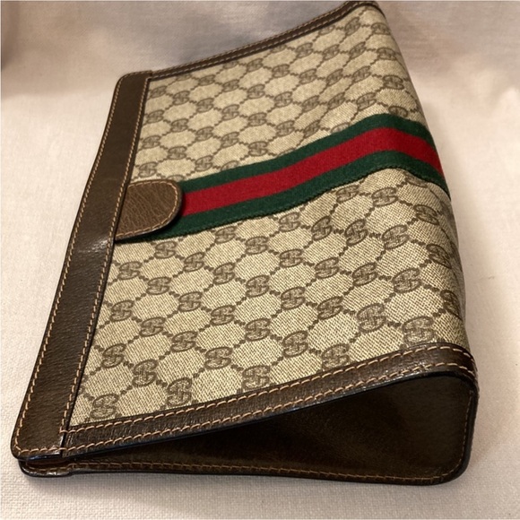 Authentic Vintage GUCCI GG Monogram Web Sherry Line Clutch Large - Picture 5 of 15